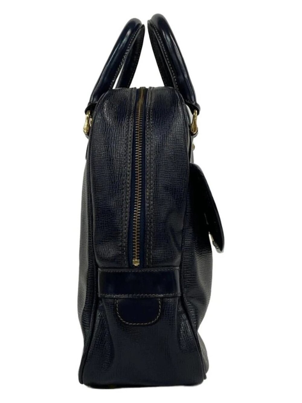 Burberry's - Dark Navy Patent Leather Handbag - Picture 2 of 14